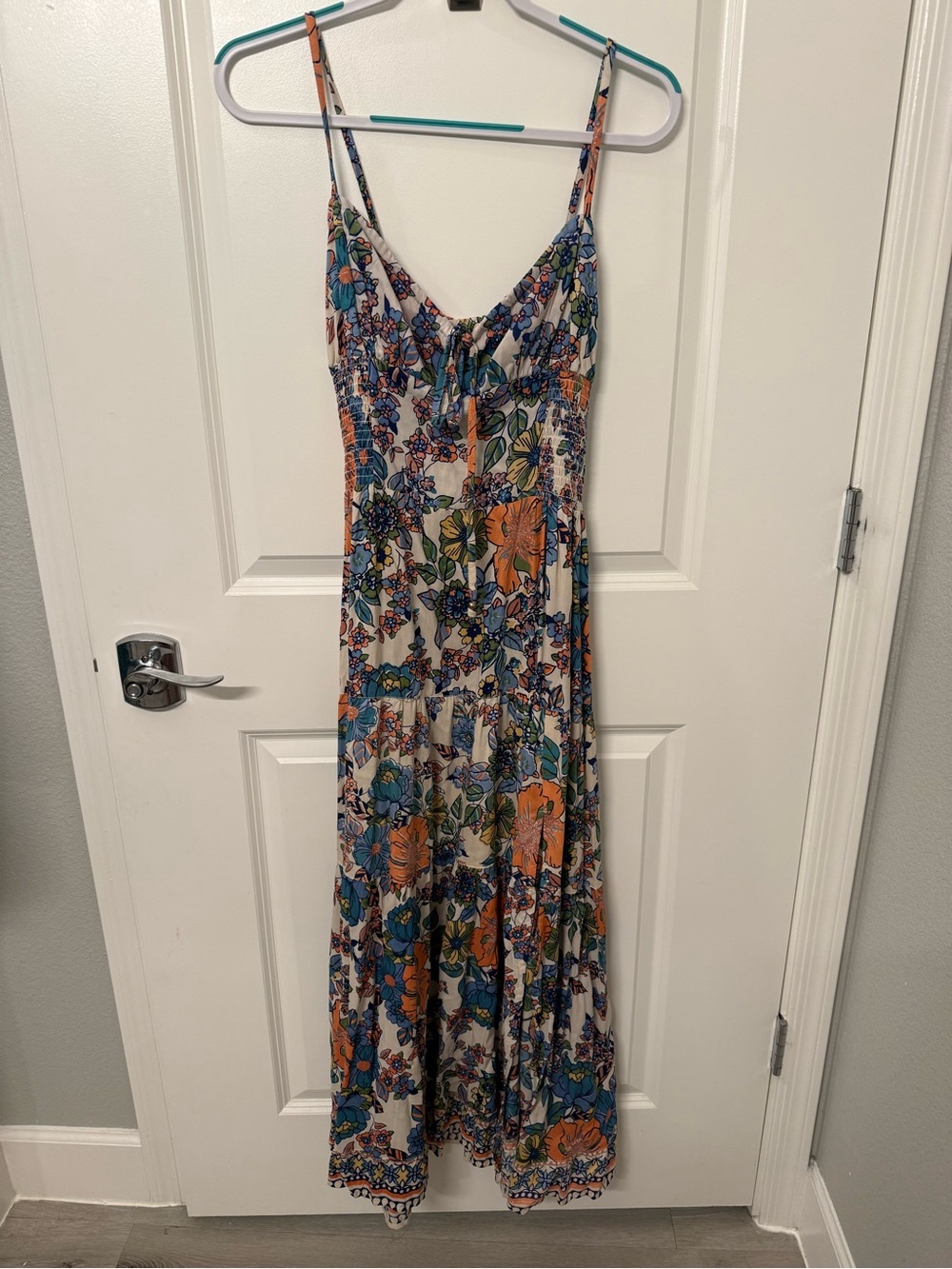 NWOTANGIE Floral Spaghetti-Strap Maxi Dress in Multicolor